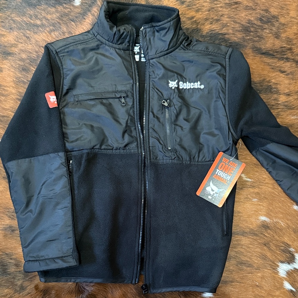 NWT Kids Black Bobcat Fleece Jacket